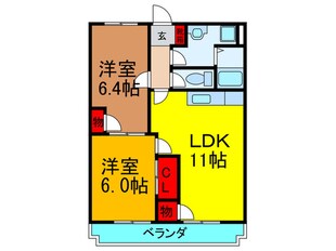 アメニティ東香里の物件間取画像